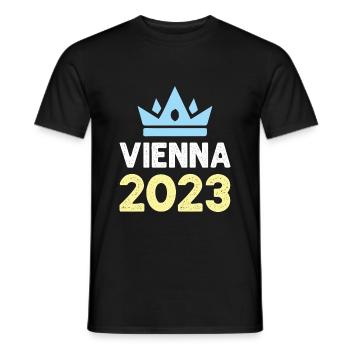 Vienna 2023 Wien Krone - Men's T-Shirt - black - Front - AI Model Male 178 light (178cm)
