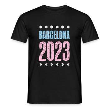 Barcelona 2023 - Männer T-Shirt - Schwarz - Vorne - AI Model Male 178 light (178cm)