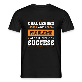 erfolg sieg problem - Männer T-Shirt - Schwarz - Vorne - AI Model Male 178 light (178cm)