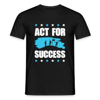 Succès réussi - T-shirt homme - noir - Devant - AI Model Male 178 light (178cm)
