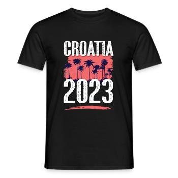 Croatia 2023 - Men's T-Shirt - black - Front - AI Model Male 178 light (178cm)
