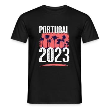 Portugal 2023 - T-shirt homme - noir - Devant - AI Model Male 178 light (178cm)
