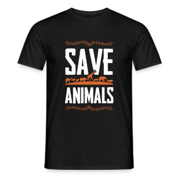 Animal welfare Animal rights activists - Men's T-Shirt - black - Front - AI Model Male 178 light (178cm)