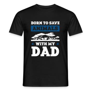 Animal welfare dad - Men's T-Shirt - black - Front - AI Model Male 178 light (178cm)