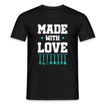 Baking Love - Men's T-Shirt - black - Front - AI Model Male 178 light (178cm)