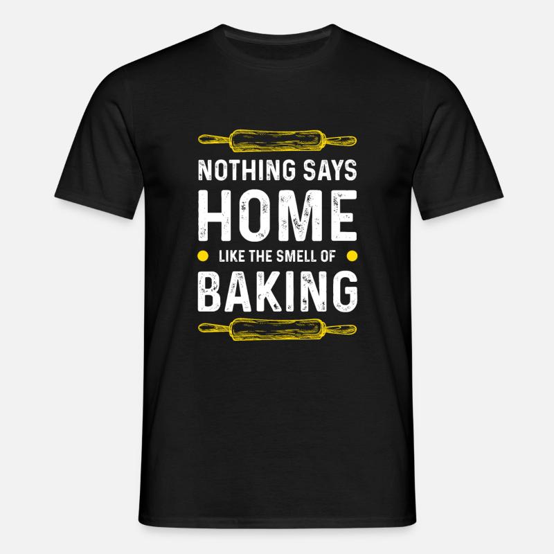 zuhause backen - Männer T-Shirt - Schwarz