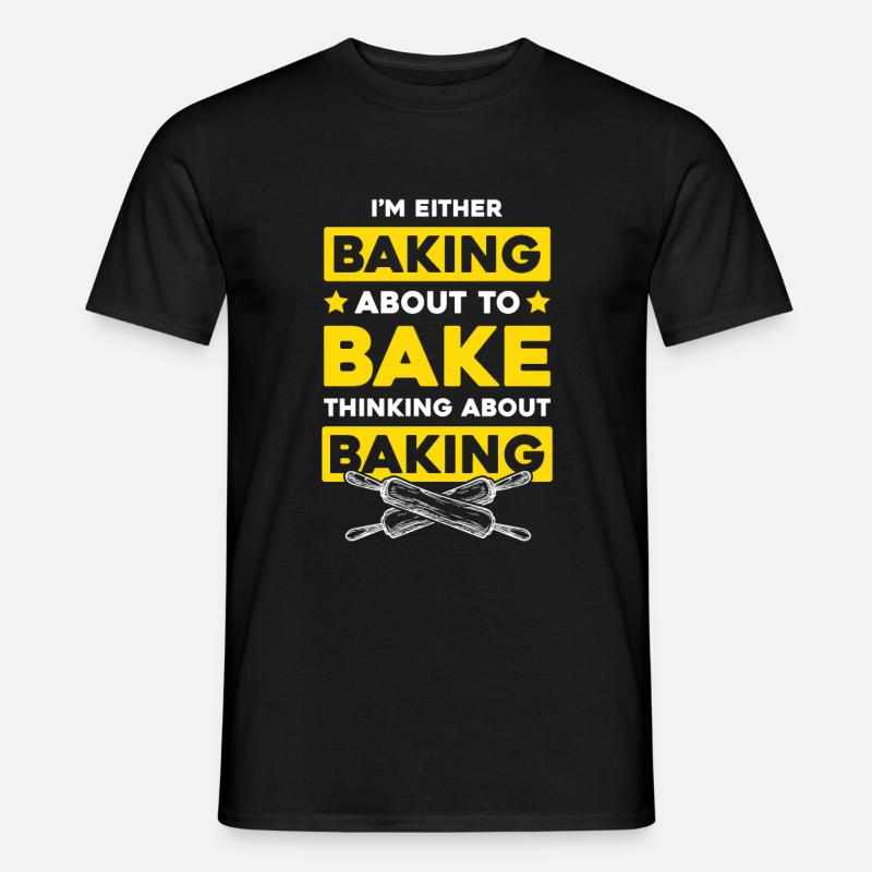 backen bäcker - Männer T-Shirt - Schwarz