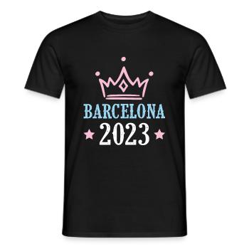 Barcelone 2023 - T-shirt homme - noir - Devant - AI Model Male 178 light (178cm)