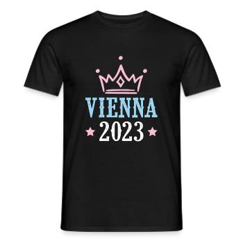 Vienna 2023 Wien - Men's T-Shirt - black - Front - AI Model Male 178 light (178cm)