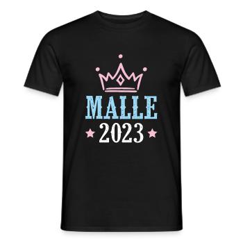 Malle 2023 - Men's T-Shirt - black - Front - AI Model Male 178 light (178cm)