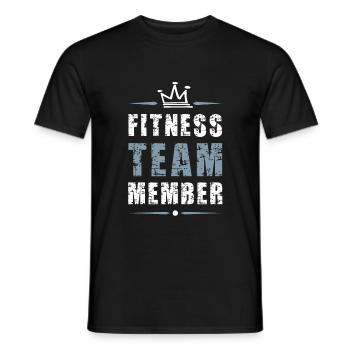 Entraînement de gymnase de l’équipe de fitness - T-shirt homme - noir - Devant - AI Model Male 178 light (178cm)