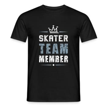 Skater Team - Men's T-Shirt - black - Front - AI Model Male 178 light (178cm)