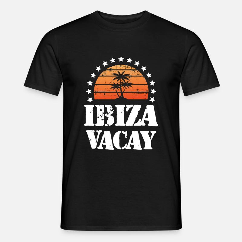 Ibiza Urlaub - Männer T-Shirt - Schwarz