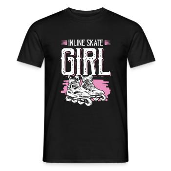 Skate Inline Girls - T-shirt homme - noir - Devant - AI Model Male 178 light (178cm)