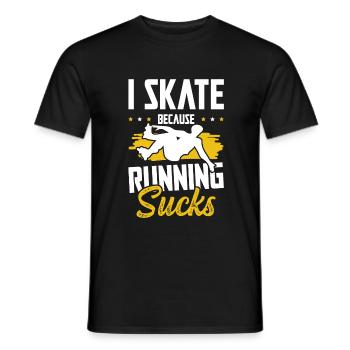 Skate Skating - Men's T-Shirt - black - Front - AI Model Male 178 light (178cm)