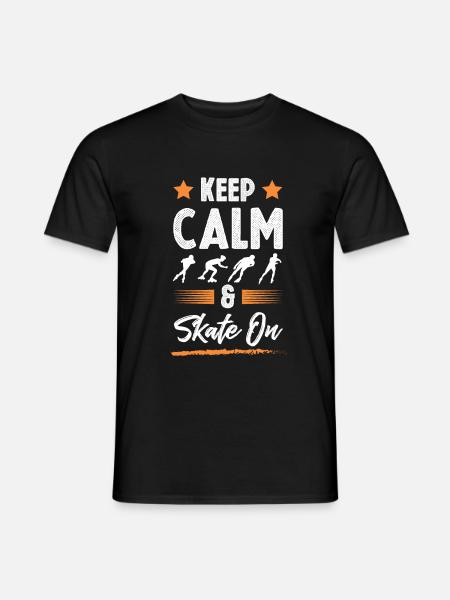 keep calm skate - Men's T-Shirt - black