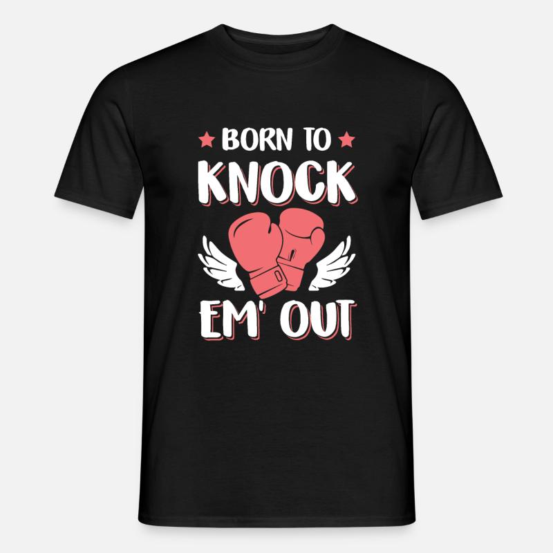 knock out boxhandschuhe - Männer T-Shirt - Schwarz
