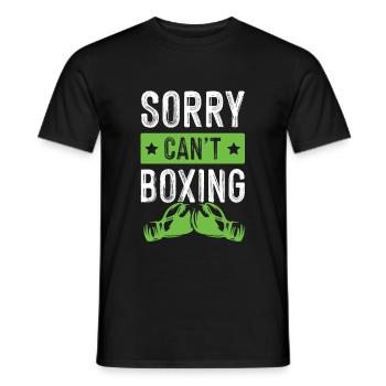 Boxing funny saying - Men's T-Shirt - black - Front - AI Model Male 178 light (178cm)