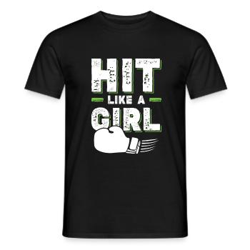 Boxer Girl - T-shirt homme - noir - Devant - AI Model Male 178 light (178cm)