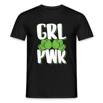 Girl Girl Boxing - Men's T-Shirt - black - Front - AI Model Male 178 light (178cm)
