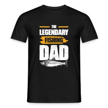 Fishing Papa - Men's T-Shirt - black - Front - AI Model Male 178 light (178cm)
