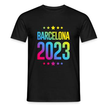 Barcelona 2023 - Männer T-Shirt - Schwarz - Vorne - AI Model Male 178 light (178cm)