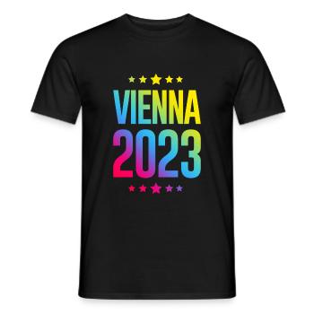 Vienna 2023 Wien - Men's T-Shirt - black - Front - AI Model Male 178 light (178cm)