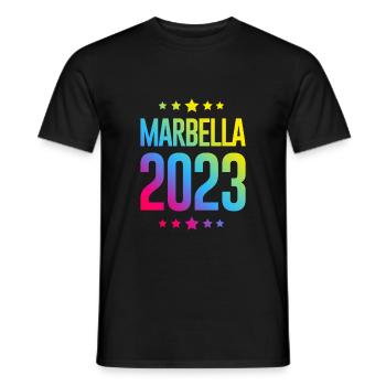 Marbella 2023 - Männer T-Shirt - Schwarz - Vorne - AI Model Male 178 light (178cm)