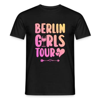 Berlin Party Team - Men's T-Shirt - black - Front - AI Model Male 178 light (178cm)