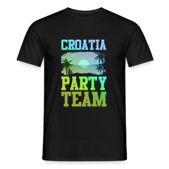 Croatia Party Team - Men's T-Shirt - black - Front - AI Model Male 178 light (178cm)