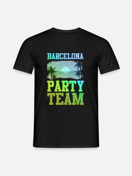 Barcelona Party Team - Männer T-Shirt - Schwarz