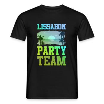 Équipe du parti de Lisbonne - T-shirt homme - noir - Devant - AI Model Male 178 light (178cm)