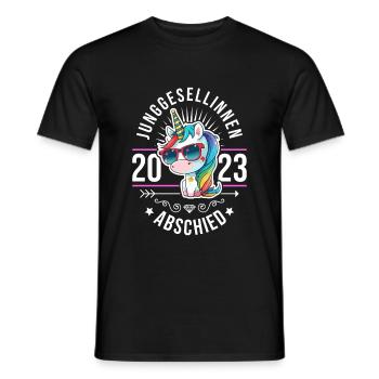 Junggesellinnen Abschied 2023 Einhorn - Männer T-Shirt - Schwarz - Vorne - AI Model Male 178 light (178cm)