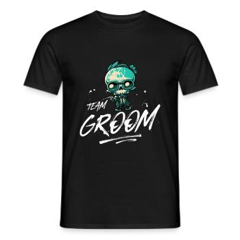 Team Groom Wedding Skeleton - Men's T-Shirt - black - Front - AI Model Male 178 light (178cm)