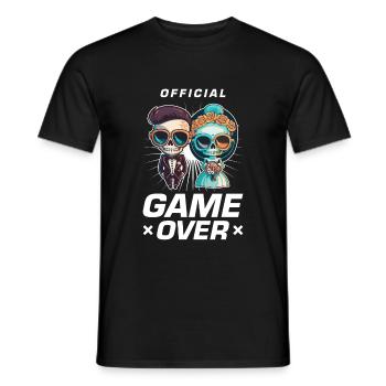 Jeu de couple de mariage sur le couple de mariage Jga - T-shirt homme - noir - Devant - AI Model Male 178 light (178cm)