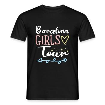 Barcelona Girls Tour - T-shirt homme - noir - Devant - AI Model Male 178 light (178cm)