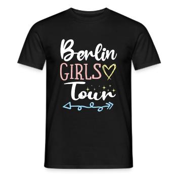 Berlin Girls Tour - Men's T-Shirt - black - Front - AI Model Male 178 light (178cm)