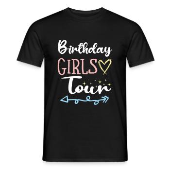 Fødselsdagspiger Tour - Mænd T-shirt - sort - Foran - AI Model Male 178 light (178cm)