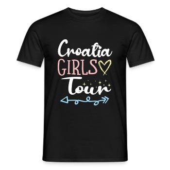 Tournée des filles en Croatie - T-shirt homme - noir - Devant - AI Model Male 178 light (178cm)