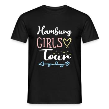 Visite des filles de Hambourg - T-shirt homme - noir - Devant - AI Model Male 178 light (178cm)