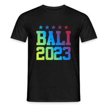 Bali 2023 - Männer T-Shirt - Schwarz - Vorne - AI Model Male 178 light (178cm)