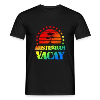 Amsterdam Holidays - Men's T-Shirt - black - Front - AI Model Male 178 light (178cm)