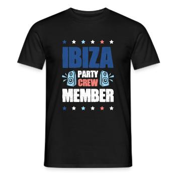 Ibiza Party Crew - Men's T-Shirt - black - Front - AI Model Male 178 light (178cm)