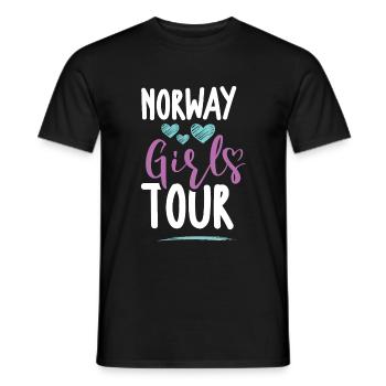 Tournée des filles de Norvège - T-shirt homme - noir - Devant - AI Model Male 178 light (178cm)