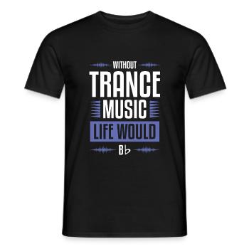 Trance Music - Men's T-Shirt - black - Front - AI Model Male 178 light (178cm)