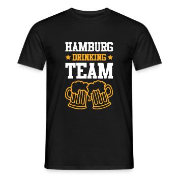 Hamburg Drinking Team - Männer T-Shirt - Schwarz - Vorne - AI Model Male 178 light (178cm)