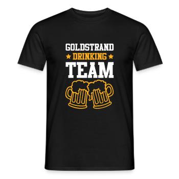 L’équipe de consommation de Golden Sands - T-shirt homme - noir - Devant - AI Model Male 178 light (178cm)