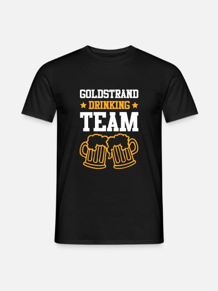 Goldstrand Drinking Team - Männer T-Shirt - Schwarz