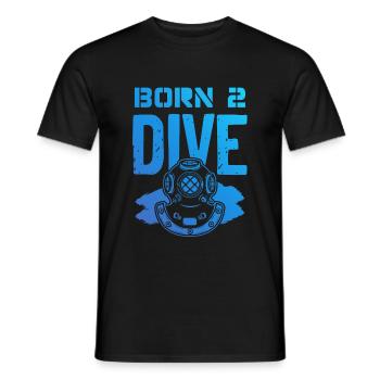 Né pour plonger - T-shirt homme - noir - Devant - AI Model Male 178 light (178cm)