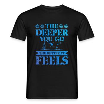 Plongée drôle de dicton - T-shirt homme - noir - Devant - AI Model Male 178 light (178cm)